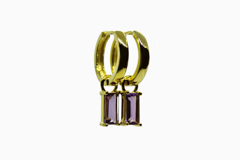 Ameya अमेय | Amethyst | Hoop | 18K Vermeil Vergoldung